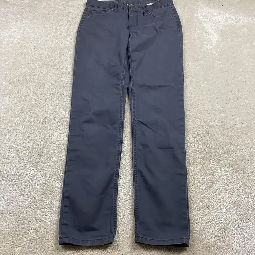 Patagonia Pants Womens 8 Gray Organic Cotton Twill Chino Straight Leg Casual